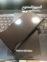  8 Samsung S23 Ultra 256 GB وارد شرق اوسط  مع الكرتونه ( وكااله )