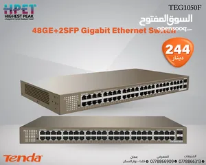  1 محول جيجابايت Tenda TEG1050F 48GE+2SFP Gigabit Ethernet Switch