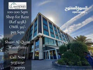  8 Shop 100 to 200 Sqm for rent in Shatti Al Qurum Waterfront REF:923R