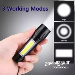  10 مصباح جيب محمول لوكس قابل للشحن USB ضوء قوي جدا ضد الماء بيل كشاف