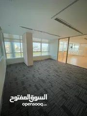  8 مكتب كبير مجهز للإيجار - غلا على الشارع العام موقع استرتيجي بالقرب من مبنى طيران القطرية