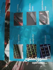  23 كيبورد + ماوس قيمنق  مستعمل مرة واحد و استعمال خفيف من شخص مبتدئ جدا ولا يتقن العب فيه