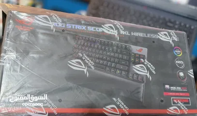  2 جديد كيبورد جيمينج ASUS ROG Strix Scope RX TKL وايرلس