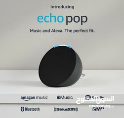 1 اليكسا سماعة ذكية مزودة بـ (باللغتين العربية أو الإنجليزية) Echo pop Alexa