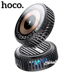  1 Hoco CW57 Air-Cooled 15w شاحن و قطعة تبريد لجميع اجهزة الايفون شجن لاسلكي و تبريد هوائي للايفونات