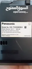  11 تلفون أرضي لاسلكي panasonic خطين مع رد آلي وكاشف رقم المتصل