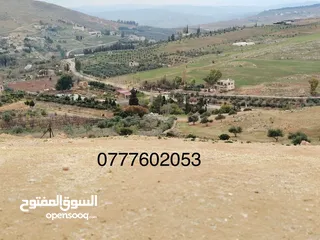  4 قطعة ارض مطلة ومرتفعه مساحة 4 دونم اتفي القنية مقابل مطاعم السمك ومنتجع تل الورد