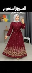  3 فستان ستاتي شيفون مبطن و مطرز   وزن 50 لل 85