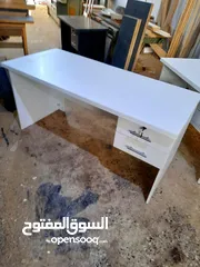  14 مكتب 120سم مع كرسي شبك شامل التوصيل والتركيب مع درجين معلقات زرفيل اول درج اللون حسب الطلب