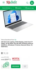  1 HP LAPTOP for sale Silver color 190kd not used