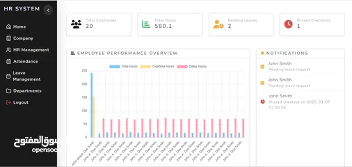  15 دوام هو نظام HR لإدارة تسجيل الدخول والخروج للموظفين حسب الموقع باستخدام GPS، مع تطبيق موبايل