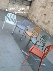  2 كراسي اكريليك كراسي حديقة كراسي خارجية كرسي اكريليك قوي عظم مقارم للشمس للمطاعم والمساحات الخارجية