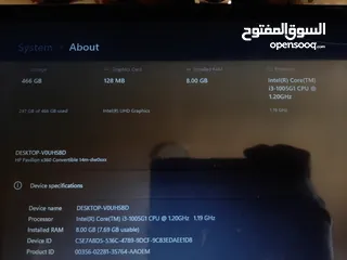 6 لابتوب HP pavilion x360 2in1 convertible شاشة لمس مع قلم tilt pen استعمال دراسي وممتاز جدا للدراسة