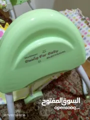  2 سرير هزاز اطفال كهربائي كرسي هزاز