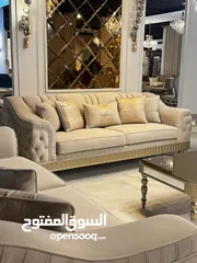  16 غرفه سفره فخمه مصريه حفر يدوي  ملبس ورق الذهب  استيراد مصر
