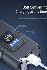  8 ضوء بسكليت امامي قابل للشحن usb rechargeable bicycle headlight