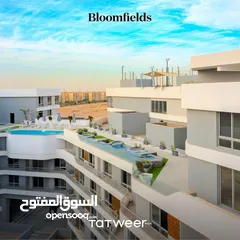  1 EN  دوبلكس للبيع استلام فوري في كمبوند Bloom fields بالتقسيط علي 10 سنوات في مدينه المستقبل