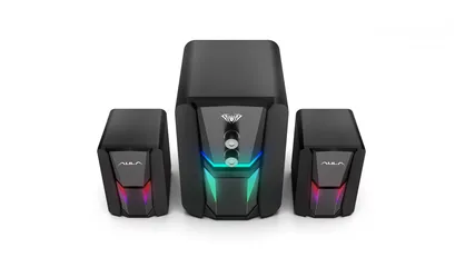  8 سماعات كمبيوتر جيمنغ  مضيئة مميزة  Aula Speaker N-189 Gaming RGB Lights OG