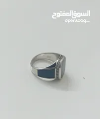  1 خاتم فضه اصلي ميه بالميه