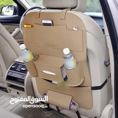  2 حقيبة الكرسي الخلفي جلد للسيارة .حقيبة تخزين السيارة . منظم للسيارة