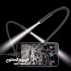  12 منظار تنظير  سلك كيبل كاميرا مع فلاش  تصوير احترافي دقه عاليه يوضع ب موبايل او لابتوب لمسافة  10متر