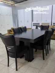  1 طاولة سفرة خشب زان