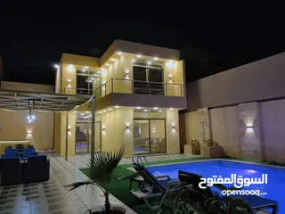  21 شاليه ديلوكس عمر البناء سنتين مرخص مسبح وبناء في جوفة الكفرين 75000 نهائي غير قابل للتفاوض
