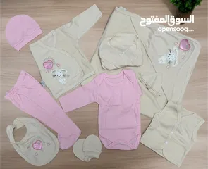 18 التوصيل متاح لكل فلسطين ، طقوم بيبي تركي قطن 100# ، الطقم الواحد بتكون من 10 قطع