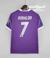  2 Real Madrid away with Ronaldo 7 and UCL badges 2017/2018 kit