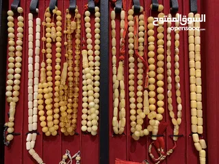  7 مسابح من الكهرمان الطبيعي / كهرب طبيعي 100/100 من اجود وارقا الخامات الطبيعيه بولوني / وكلنغرادي