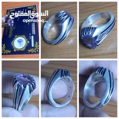  30 مجموعة مميزة من خواتم الفضة الخالصة احجار طبيعية   احجار عقيق، ياقوت، فيروز، اوبال، مازونايت، زفير،