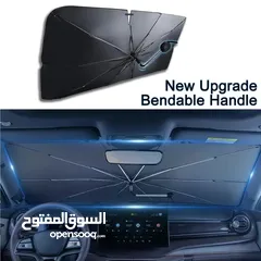  1 Universal Front Windshield Sunshade with 360° Bendable Handle