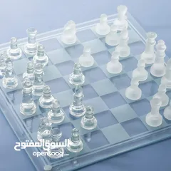  3 بورد شطرنج كرستال زجاج