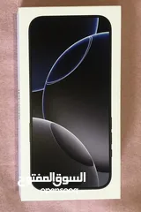  1 I phone 16 pro max 256 GB NEW IN IT’S Box آيفون 16 برو ماكس جديد/ لم يُستَعمَل (ما زال في علبته)