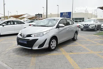  3 TOYOTA YARIS SILVER 2019 GCC ORIGINAL PAINT