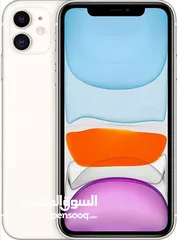  1 آيفون 11 64g  لون ابيضّ حاله ممتازه 100%