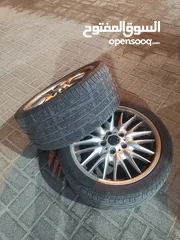  2 bmw 18 inch rims with tires رنجات 18 م مع التواير