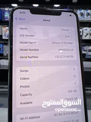  6 ايفون 11 برو ماكس 256 جيجابايت  بطارية اصلية 88٪؜ مش مفتوح ولا مصلح نهائيا  كفالة محل 30 بوم بفاتورة