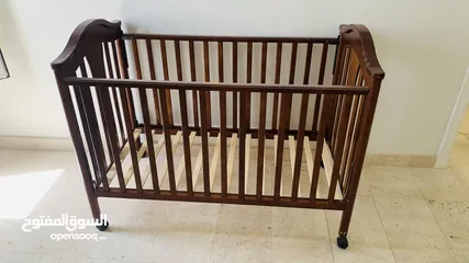  1 Baby juniors wooden bed (with matress )