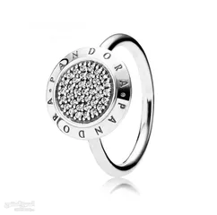  8 PANDORA Jewelry Logo Cubic Zirconia Ring in SIZE 52 Sterling Silver 925