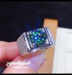  1 Moissanite diamond ring خاتم unisex