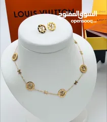  35 اكسسوار سلسال مع الحلق ماركات لويس فيتون وكارتير وديور وفالنتينو جميع الباراندات ماستر كوالتي