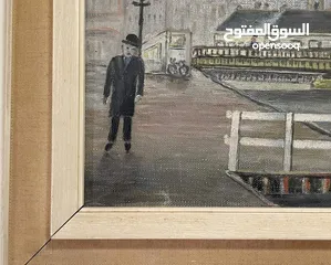  3 لوحة زيتية قديمة مرسومة على القماش لفنان هولندي مرسومة سنة 1935