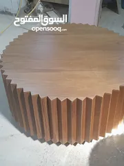  6 طاولات وسط خشب ودهان