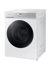  2 Samsung Front Load Washer 11.5 kg, White, with EcoBubble, AI Wash, SmartThings AI Energy Mode