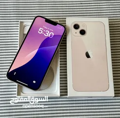  6 iPhone 13 pink 128GB used like new  250JD