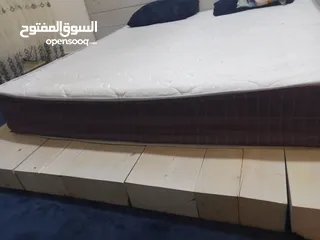  7 تخت مجوز كبير سويد خشب سويد تفصيل مع فرشه وسجاده 4*4 كحلي +برادي + تواليت معلق مراي بسعررر حرق