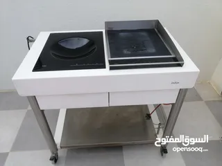  8 For sale, a grill with an electric cooker and a granite surface Specifications: Swiss brand, stainl