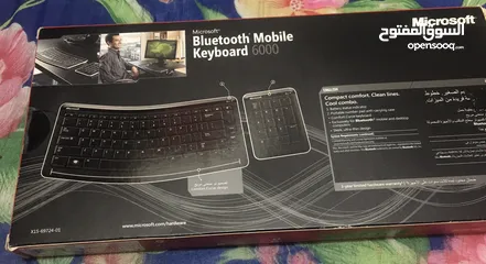  2 Microsoft Bluetooth Mobile Keyboard 6000 With Number Pad لوحة مفاتيح مايكروسوفت بلوتوث جديدة