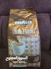  3 قهوة لافازا إيطالية LAVAZZA  واحد كيلو سوبر كريما MEDIUM ROAST ثلاثة كيلو قهوة LAVAZZA CREMA E AROMA